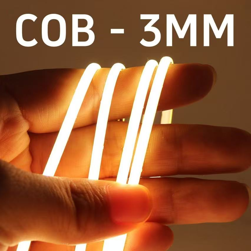 Fita LED COB de Alto Lúmen 5W com Forte Adesivo na Parte de Trás