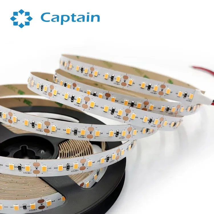 SMD2835 Fita de LED de Alta Brilho DC12V 24V 3000K CRI90 Fita de LED para Iluminação Comercial
