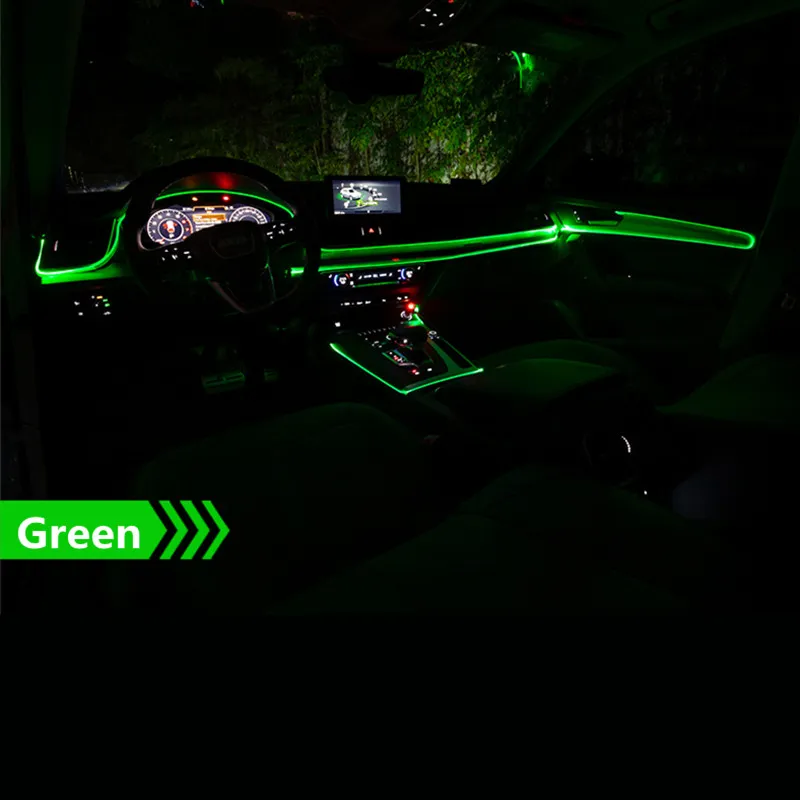 Fita LED RGB para carro, luz interior, decorativa, flexível, tira de atmosfera