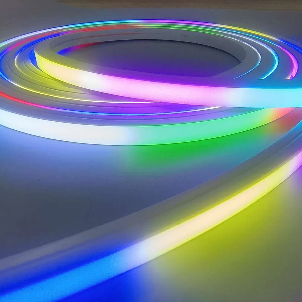 Fita LED COB RGB endereçável padrão da UE 14*14mm luzes de néon programáveis com pixels RGB
