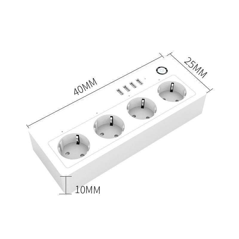 Ferro de Potência da UE com Tomada de Extensão USB Plugue Inteligente de Potência 3 Luz LED Torre de Potência Tomada da UE