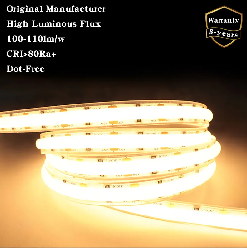 Silicone S0B Fitas de LED Flexíveis e Sem Manchas IP67 3000K 4000K 6000K Controle Remoto Dimerizável 24V Iluminação de Paisagens Externas