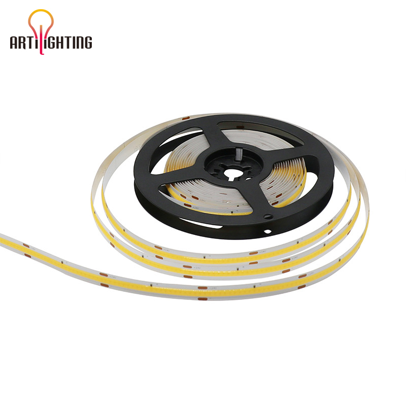 Nova Tecnologia LED de Alta Densidade Flexível Fcob 12V Fita LED COB Flexível para Iluminação Decorativa de Armário, Vitrine, Balcão e Escada