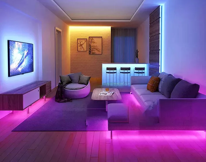 Fita de LED Neon Flexível RGBW Rgbcct Conexão USB Controle WiFi IR Música