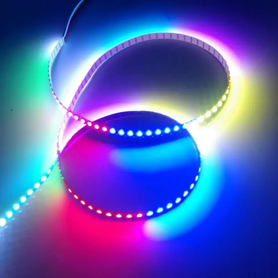 Fita LED 5050 RGB/Cores de Fantasia, Encapsulada à Prova d'Água, Kit de Controle Remoto WiFi, Mudança de Cor Inteligente, 12V-24V Fita de Luz Flexível para Decoração