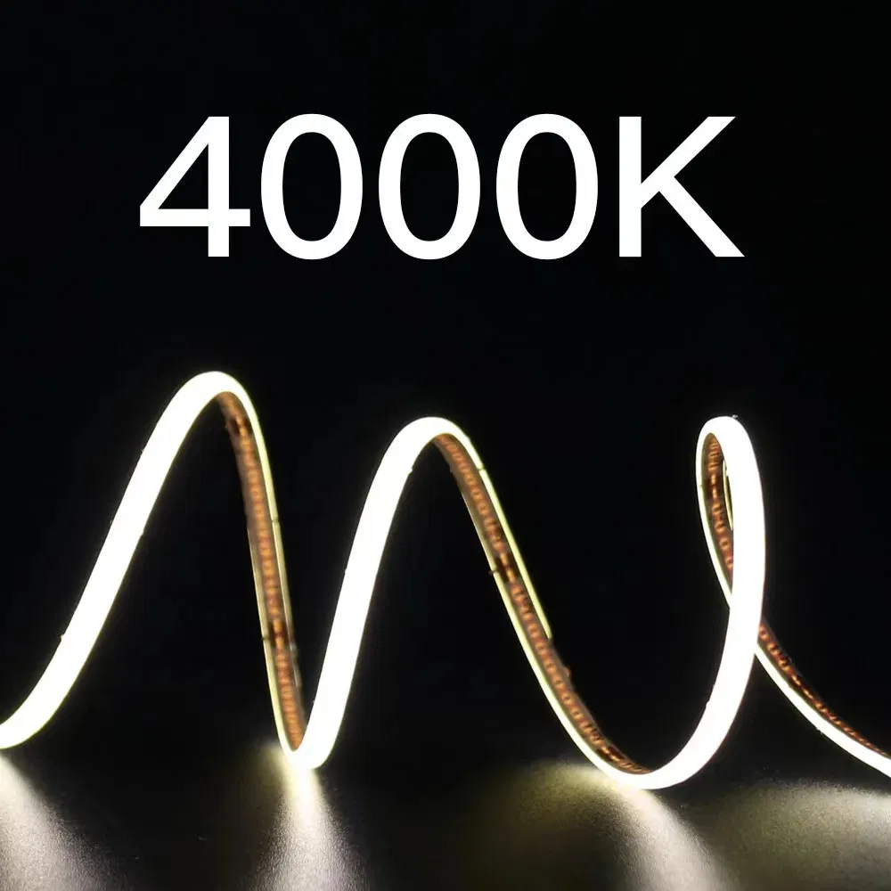 Efeito Neon Livre de DOT Interior Exterior 3000K 4000K 6000K 2.5cm Cortável DC12V DC24V Fita LED COB para Iluminação Linear ou Iluminação Decorativa