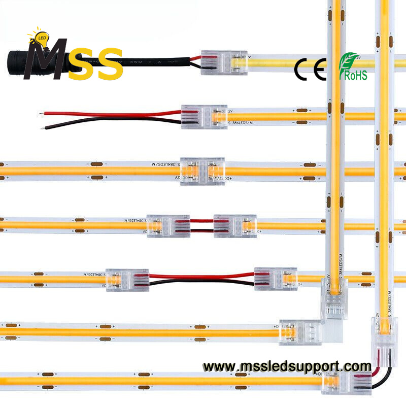 3000K/4000K/6000K DC12V/DC24V 320/480 Fitas LED COB flexíveis para iluminação interna e externa com CE RoHS