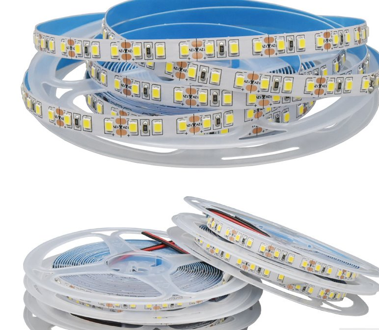Placa de Circuito Dupla Face 4.8W/M DC 12V IP20 5m/Roll 2835 60LEDs/M Fita de LED Flexível Cortável à Prova d'Água Atacado Pode Ser Usada em Quartos, Salas de Estar, Etc