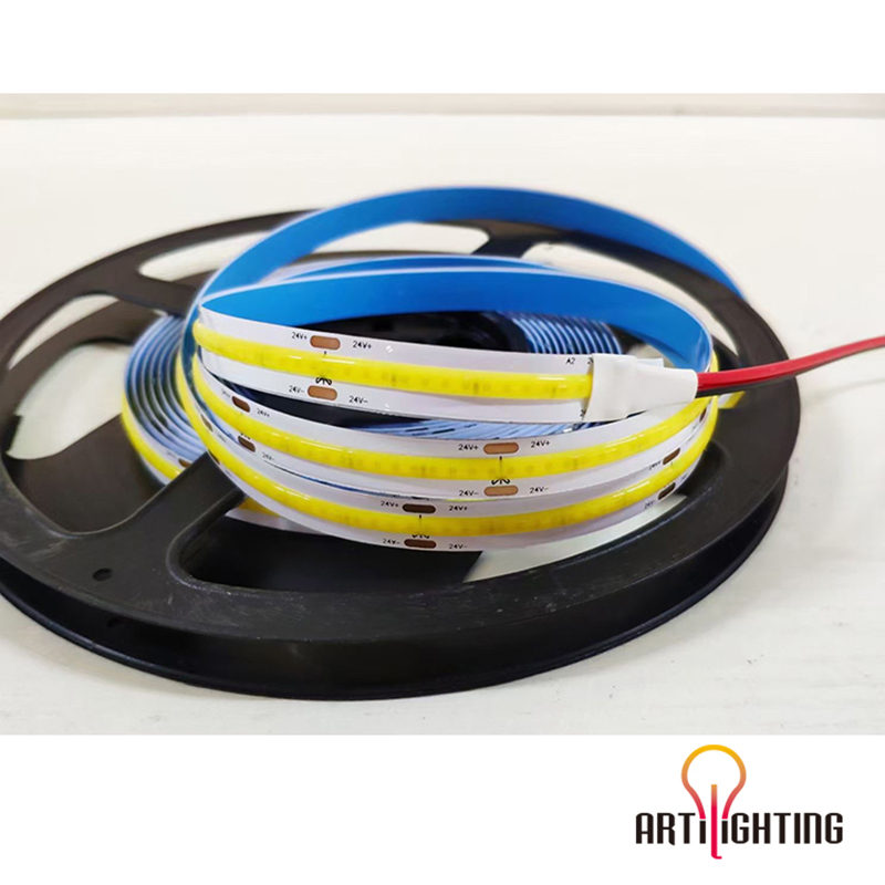 Nova Tecnologia LED de Alta Densidade Flexível Fcob 12V Fita LED COB Flexível para Iluminação Decorativa de Armário, Vitrine, Balcão e Escada
