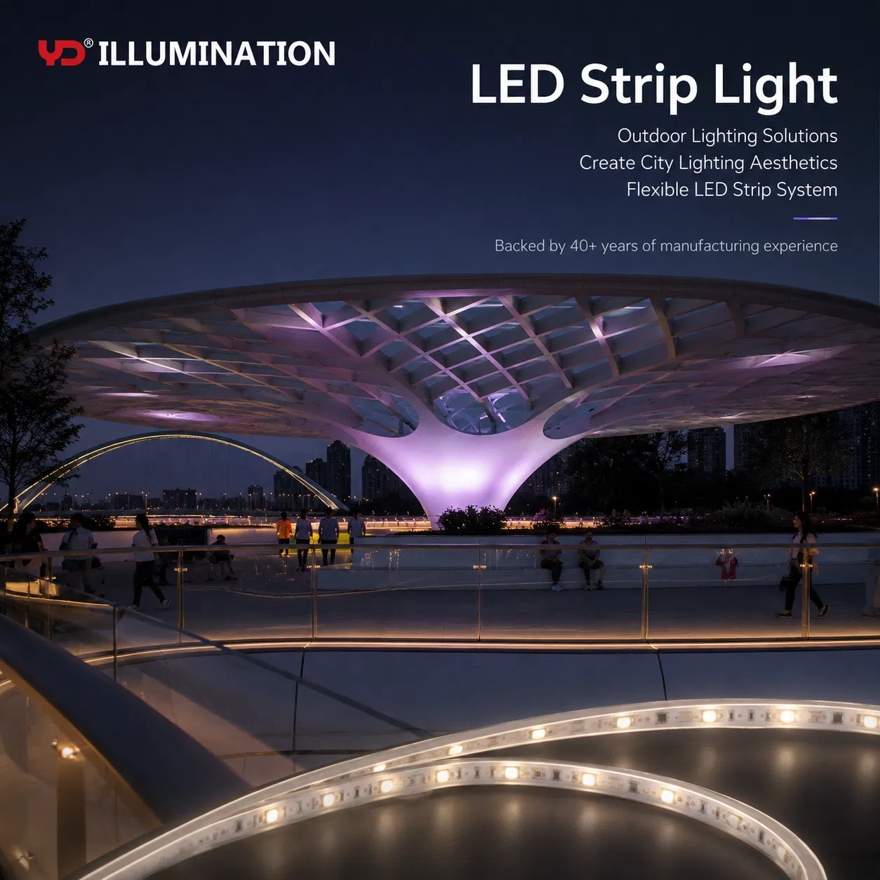 Fita de LED à prova d'água versátil para uso externo e arquitetura