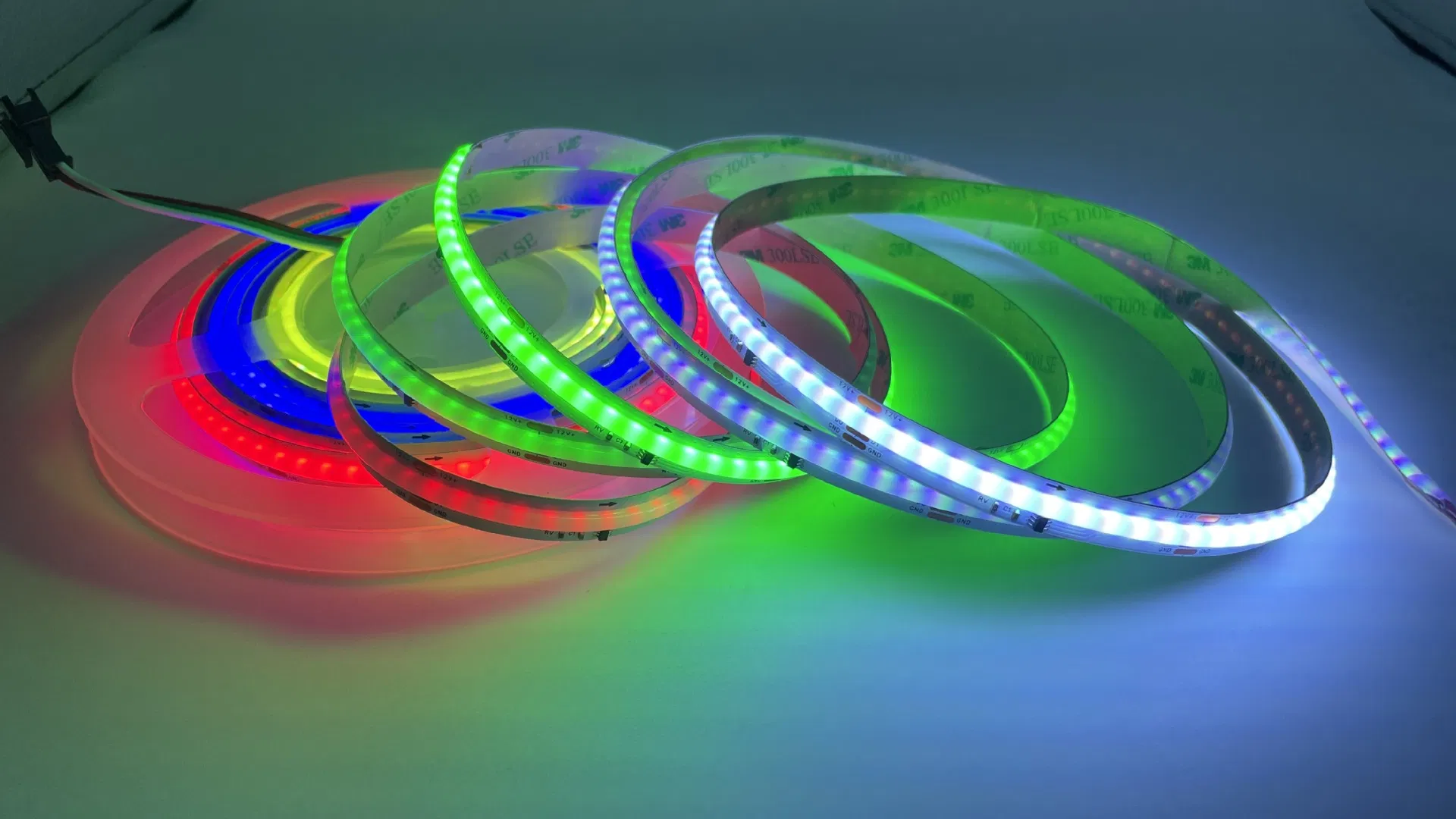 Fitas de LED COB Flexíveis em Cores dos Sonhos DC12V 24V 12mm 720LEDs/M 5m 10m/Roll Fita de Luz Digital Pixel COB Endereçável Inteligente