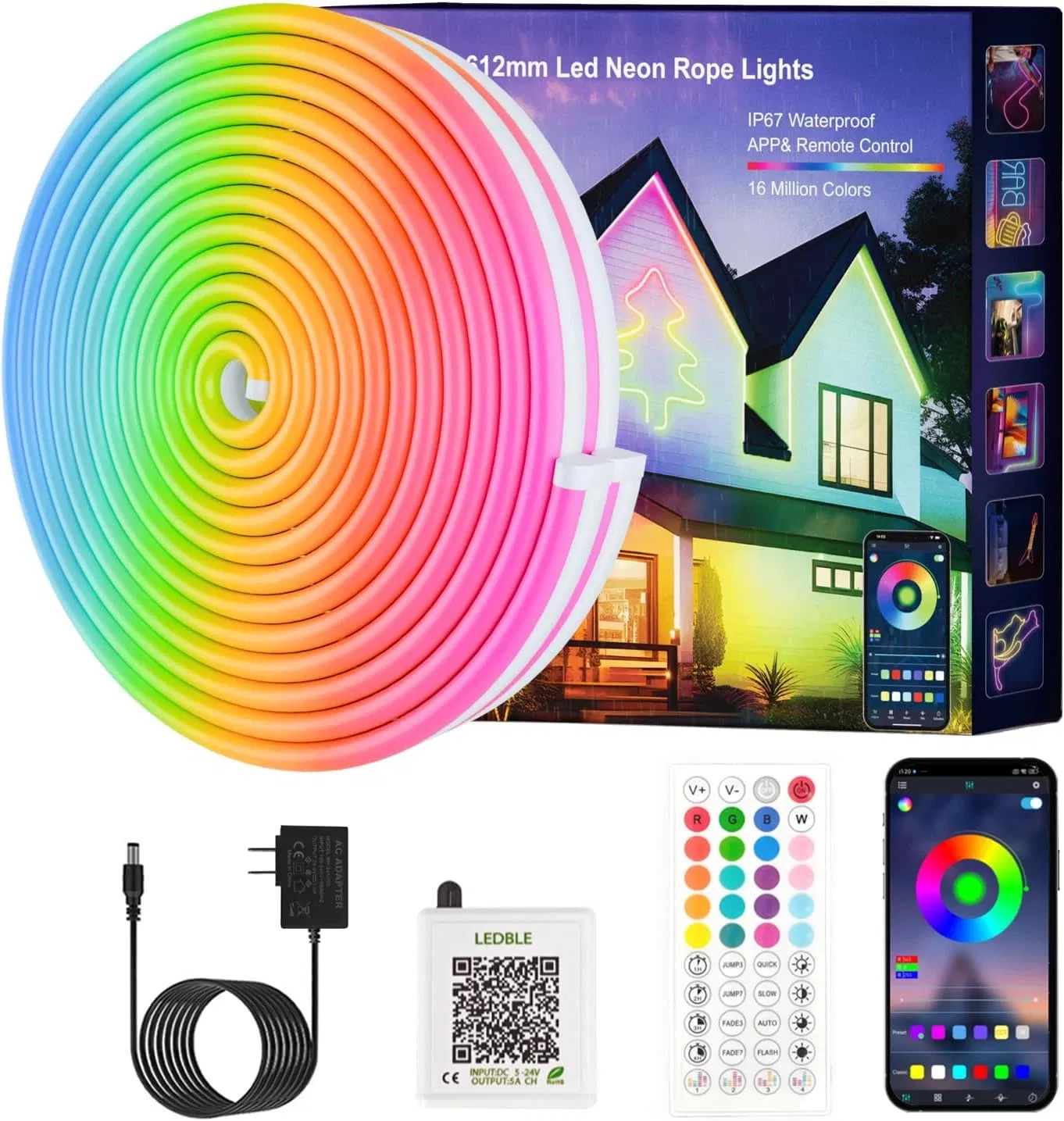 Fita de Luz Neon Rgbic LED - Solução de Iluminação Comercial para Exterior