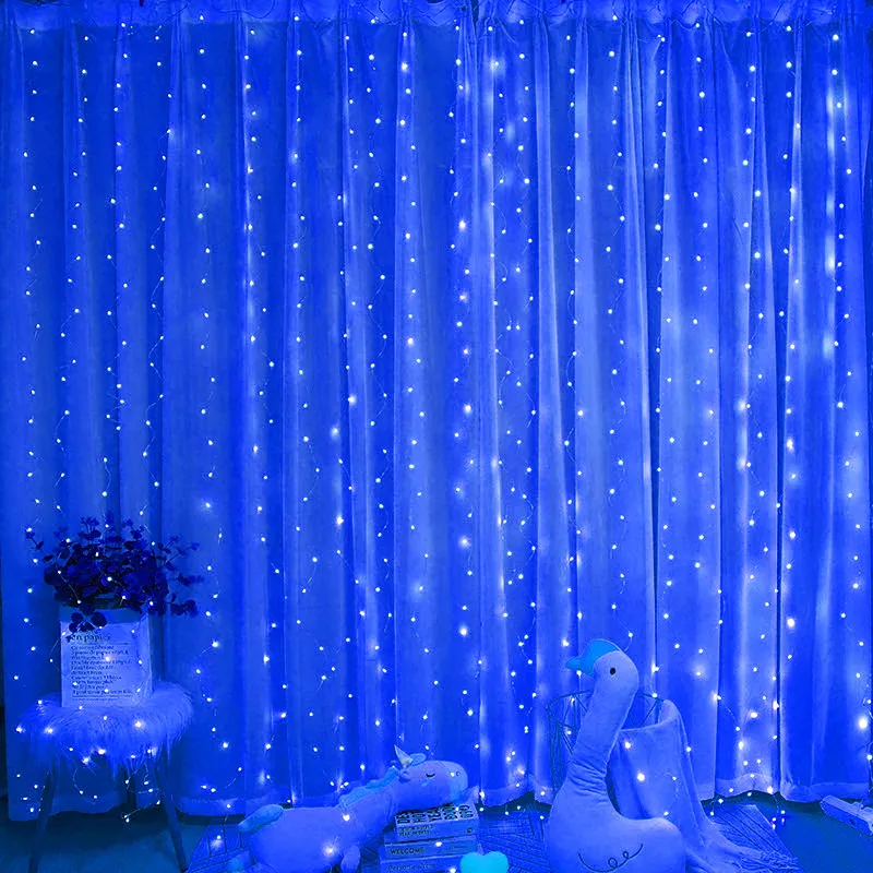 Cortina de Fios de Cobre com Fita de LED 3m X 3m, 300 LEDs