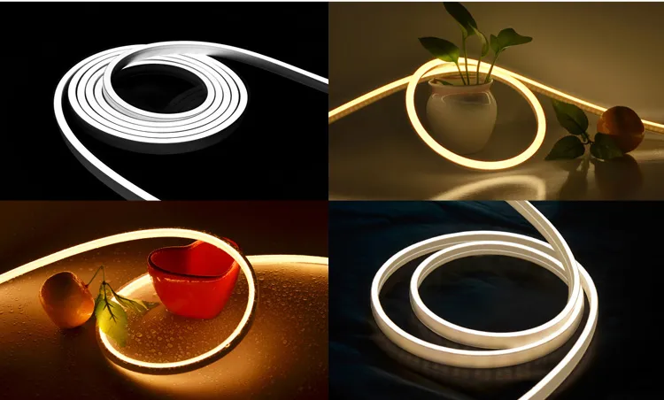0612 Fita LED Neon Verde Personalizável com Marcas de Corte
