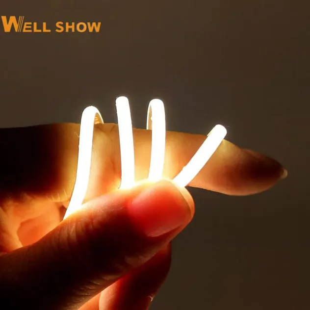 Fita LED COB de Alto Lúmen 5W com Forte Adesivo na Parte de Trás