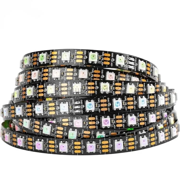 Fita LED 5050 RGB/Cores de Fantasia, Encapsulada à Prova d'Água, Kit de Controle Remoto WiFi, Mudança de Cor Inteligente, 12V-24V Fita de Luz Flexível para Decoração