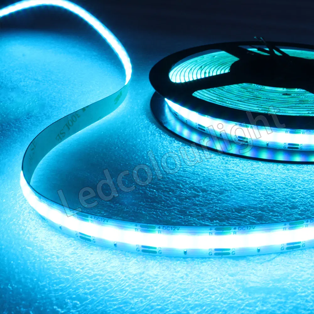 810 Fitas de LED RGB COB flexíveis de alta densidade cortáveis para iluminação de boate