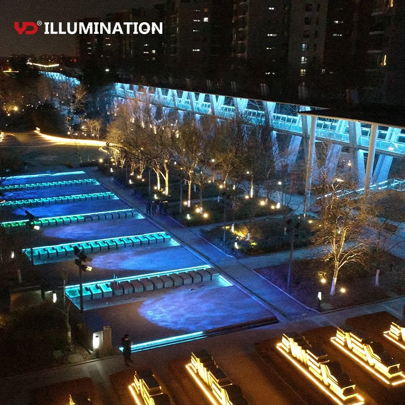 Iluminação LED de Faixa Externa IP68 para Arquitetura com Controle Bluetooth