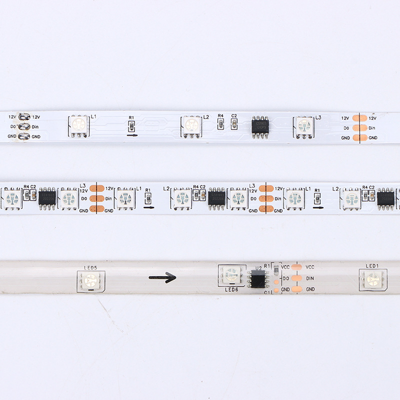 784drgbic Endereçável Individualmente 30/60/74/96/144LEDs/M Ws2812b Fita de LED