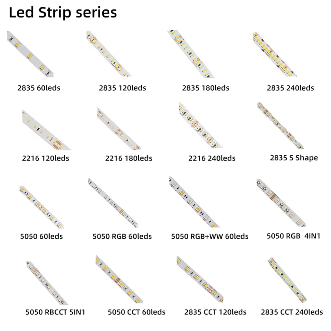 Fabricante de Fita LED Flexível SMD de Alta Brilho 2835 com Certificações CE, RoHS, FCC, UL para Casa Inteligente, Comercial, Projetos DIY 120LEDs 12V24V