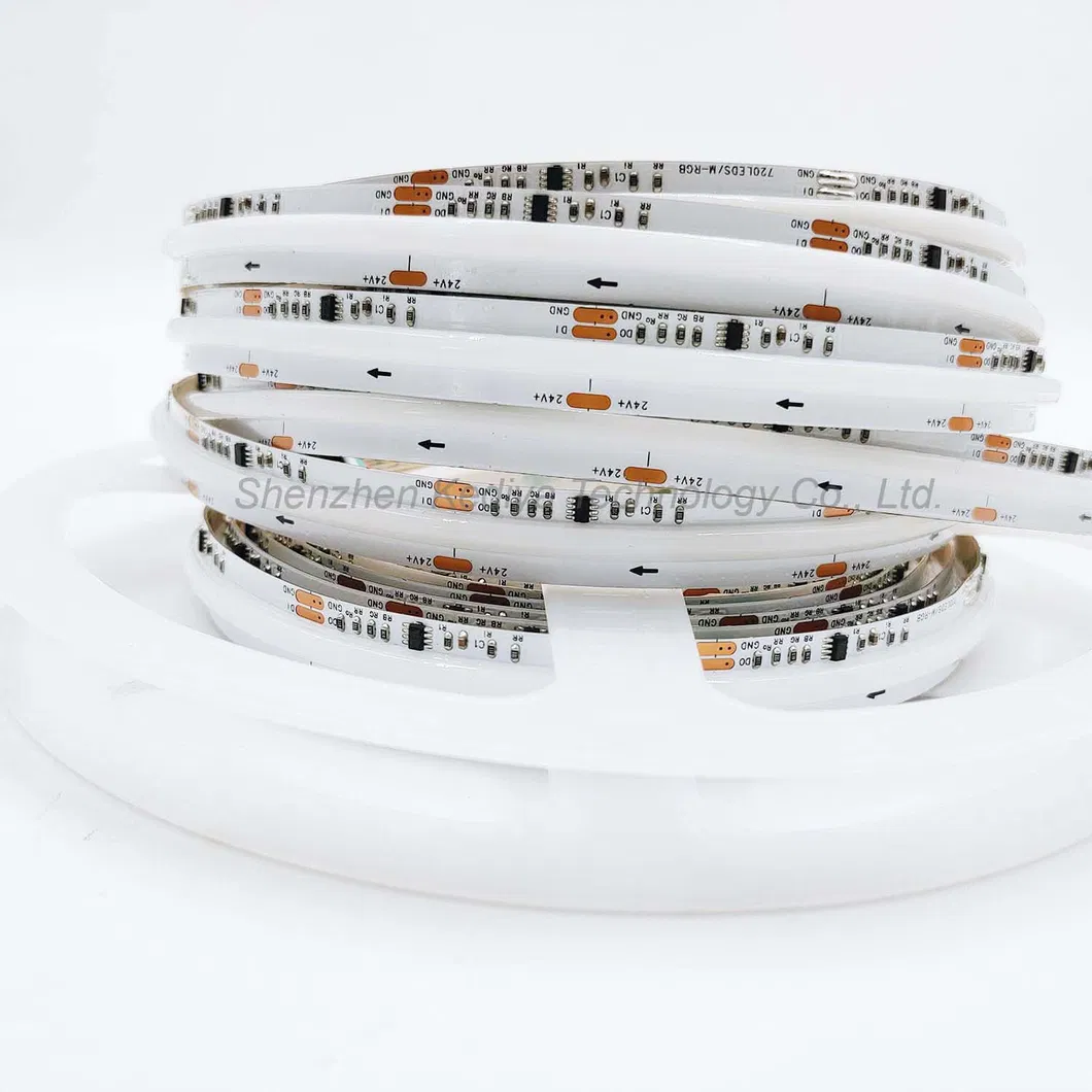 Fita de Luz LED COB Ultra Fina Personalizada Flexível Quente Branca Sem DOT 4mm Branca DC12V 24V À Prova D'Água IP65