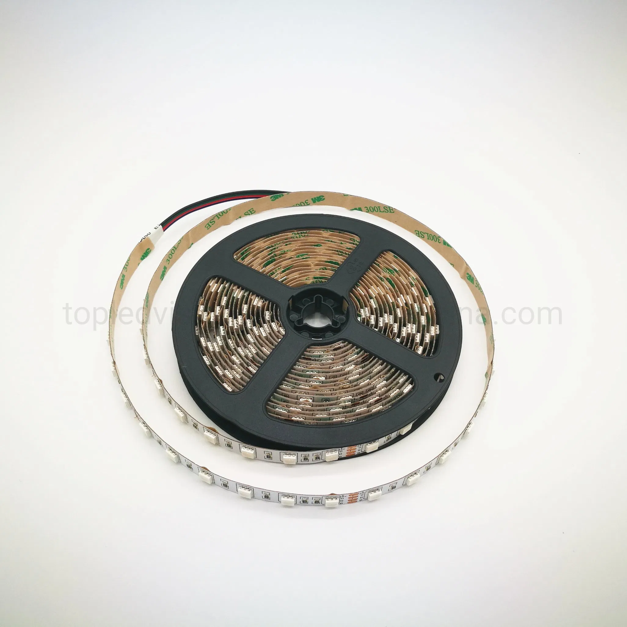 DC12V/24V 10mm Placa de Circuito Impresso SMD5050 60LEDs/m Fita LED Flexível Inteligente RGB, 5m/Roll Luz de Decoração com Mudança de Cor