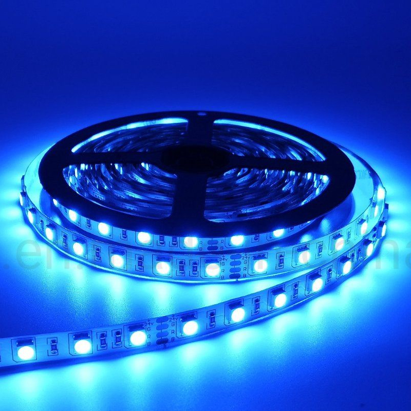 Fita LED RGB Azul à Prova d'Água 60LEDs/M Fita LED SMD Flexível com Controle Remoto por APP para Decoração de Quarto e Casa