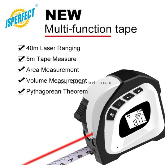 2 em 1 Fita Métrica a Laser Digital 5m Recarregável