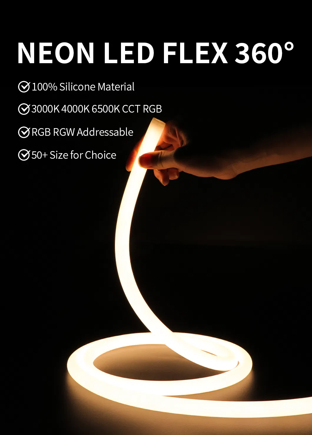 Fabricante de Fitas de LED 21W 24V 360 Fitas de Luz Neon para Iluminação Externa