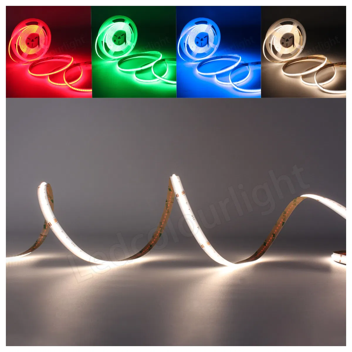810 Fitas de LED RGB COB flexíveis de alta densidade cortáveis para iluminação de boate