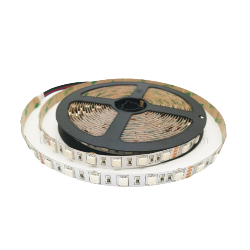 Fita de LED flexível RGB à venda 60LEDs/M, fita LED SMD à prova d'água para iluminação de fundo de TV e decoração de casa