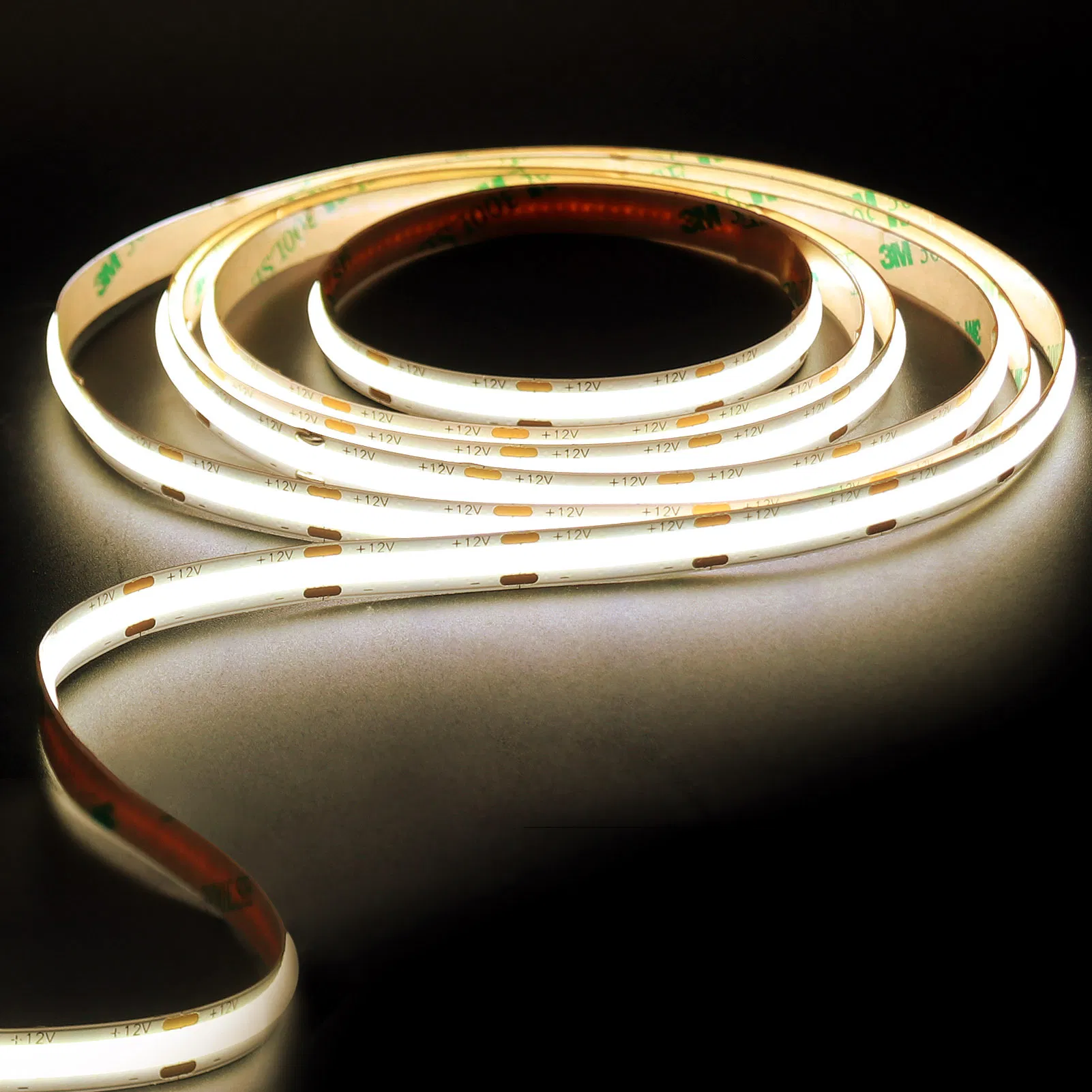 8mm Fita de Luz LED Flexível Adesiva Decorativa COB de Baixa Tensão