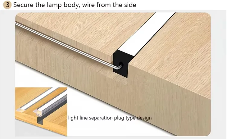 Iluminação Difusa de Perfis de Alumínio com Luz Linear Ajustável de Temperatura de Cor para Montagem Sob o Armário por Atacado