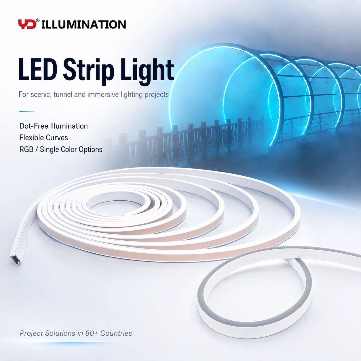 IP68 Fita de LED para Arquitetura Externa com Conectividade Wi-Fi