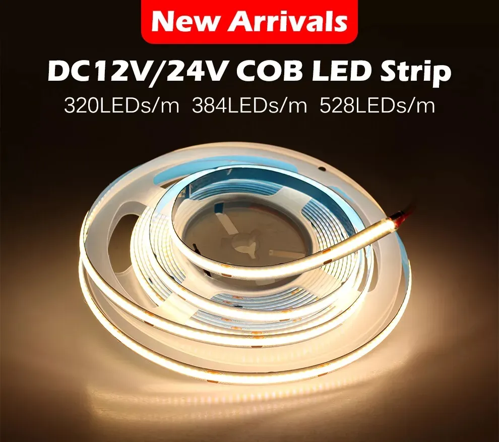 Iluminação de Decoração Interior Personalizável à Prova d'Água IP68 Fita de LED COB