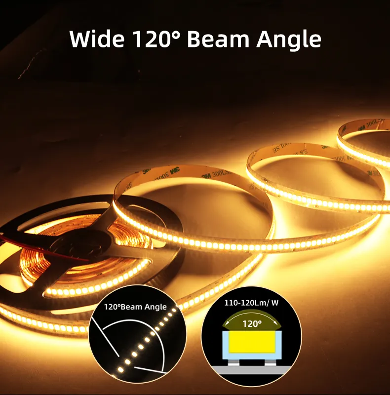 2835 Fita LED Flexível de Alta Luminância para Iluminação de Armários e Guarda-Roupas