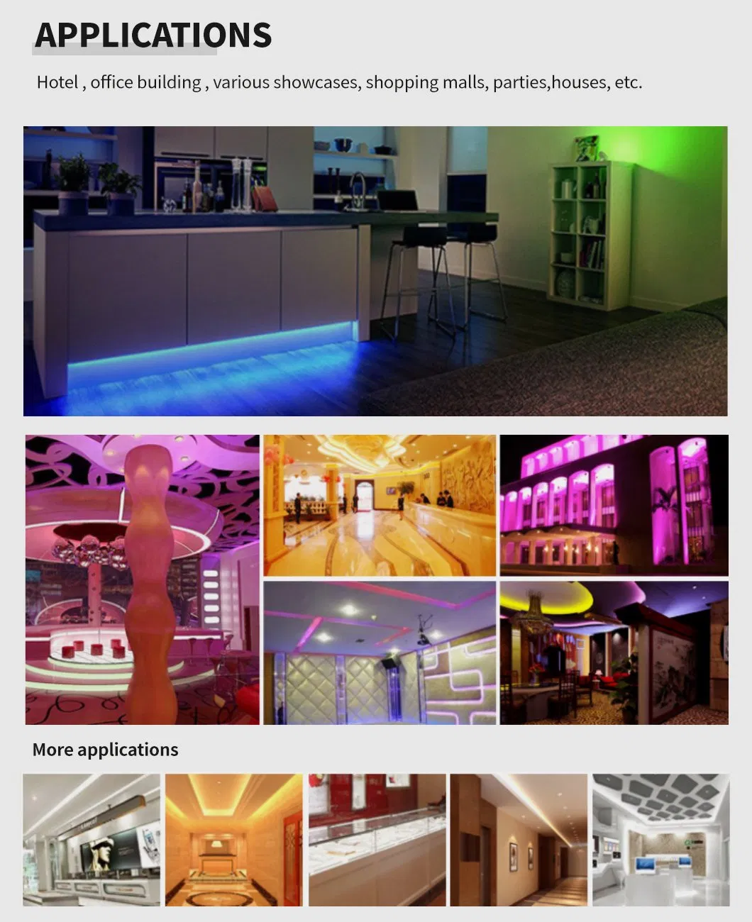 OEM ODM Alta Brilhância SMD5050 RGB RGBW Fita de LED para Decoração de Casa