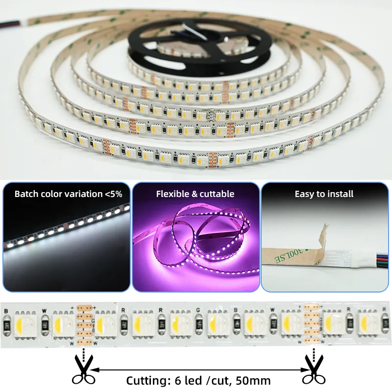 WS2811 Fita LED RGB RGBW Endereçável Inteligente 24V 12V 10mm Wifi App Sincronização de Música Luzes Dinâmicas Dimmable