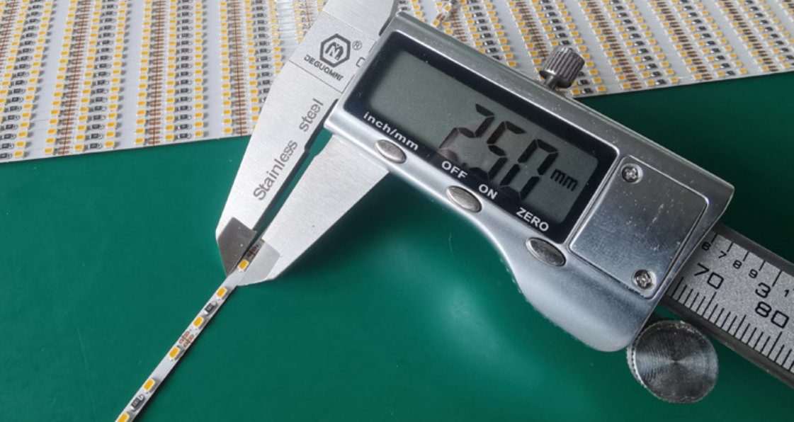 Fita de Iluminação LED Flexível Ultra Fina 3mm para Armários