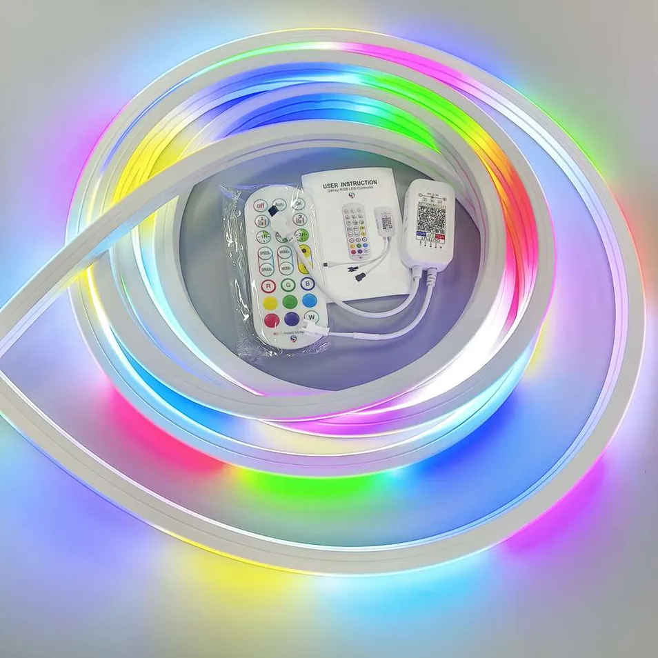 Fita LED COB RGB endereçável padrão da UE 14*14mm luzes de néon programáveis com pixels RGB