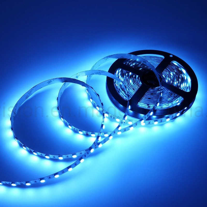 Fita LED RGB Azul à Prova d'Água 60LEDs/M Fita LED SMD Flexível com Controle Remoto por APP para Decoração de Quarto e Casa