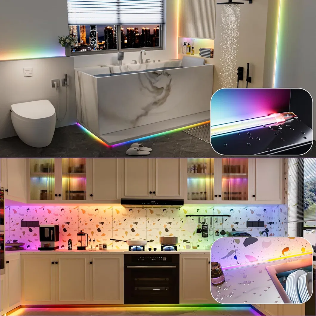 Ws2811 LEDs Rgbic Endereçáveis 576 Sem Ponto Alta Densidade Pixel Inteligente Fita de Luz COB