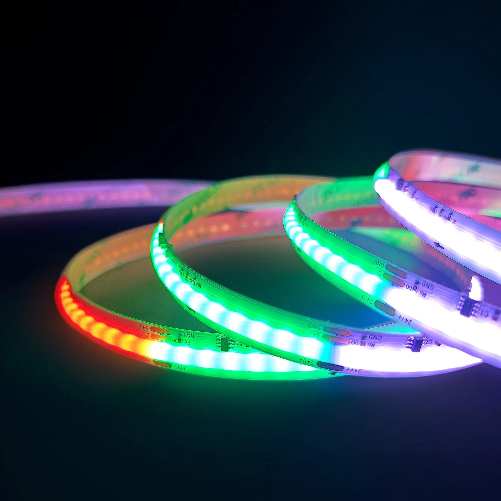 Fita de LED COB Spi RGBW IC Ws2814 784 LEDs DC24V Rgbic Flexível COB Digital LED Pixel Strip