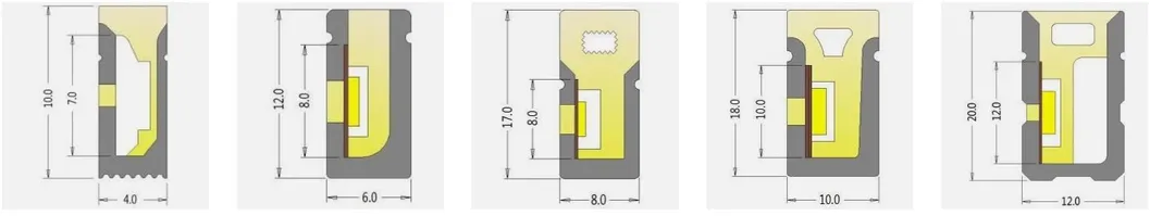 Fita LED Digital Endereçável Individualmente TM1812 RGB+CCT com uma 5in1 Luzes LED de Mudança de Cor em Cobre 80 24/12V DC