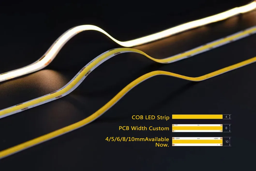 Ra90+ Faixa de Luz Linear LED Flexível Chip em Placa COB