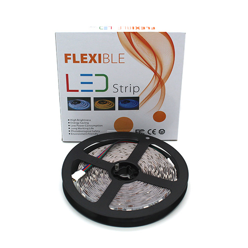 Fita de LED RGB flexível multi colorida dinâmica SMD 5050 60LEDs/m para KTV, bar, teto, parede