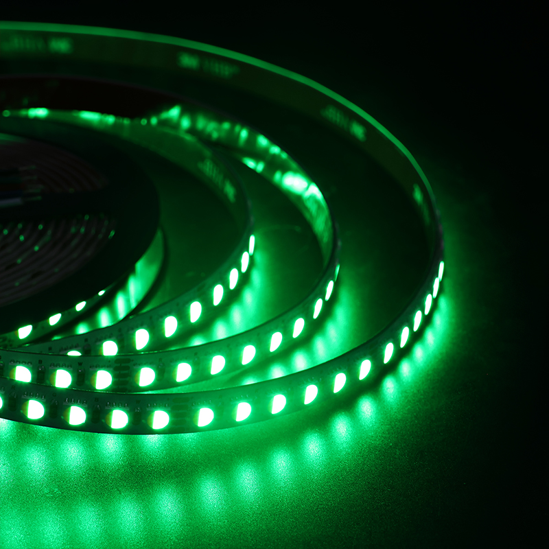 OEM e ODM FCC ROHS CE Certificado Flexível 5050 LED Strip Light RGBW 24V IP20 IP65 IP67 120LEDs 19W/M para Instalações Curvas