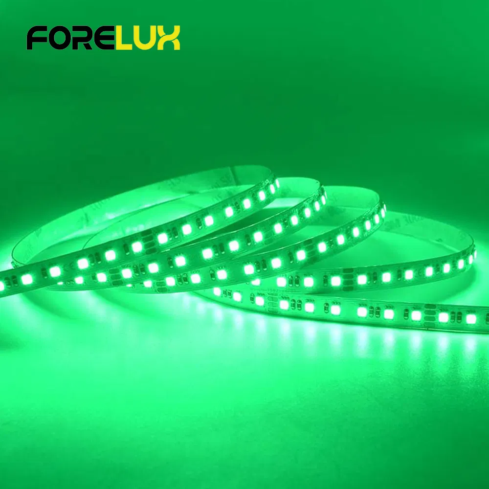 Placa de circuito impresso estreita 8mm Alta densidade de LEDs 120LEDs/M Mudança de cor RGB 2835 SMD 24V Fita de LED RGB