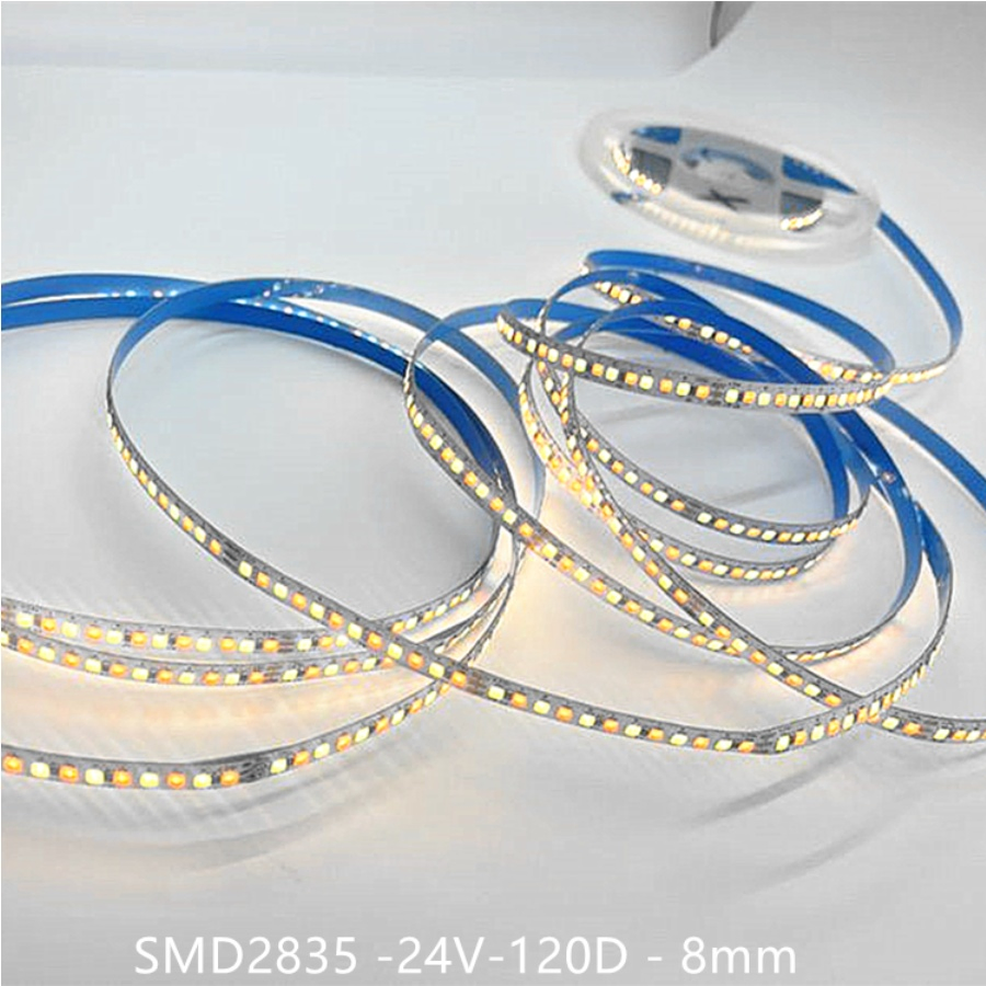 IP20 Fita de Luz LED COB Flexível à Prova d'Água 120LED PCB 8mm DC12V 24V Perfil de Alumínio Fita de Luz Ambiente para Sala de Estar