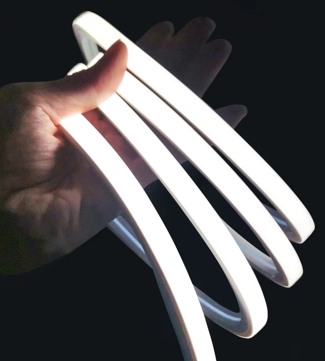 Ws2811 DC5V Fita de LED Neon com Padrão Reticulado Redondo IP67 50LEDs/M 360 Grau de Luz de Silicone Flexível Inteligente Rgbic